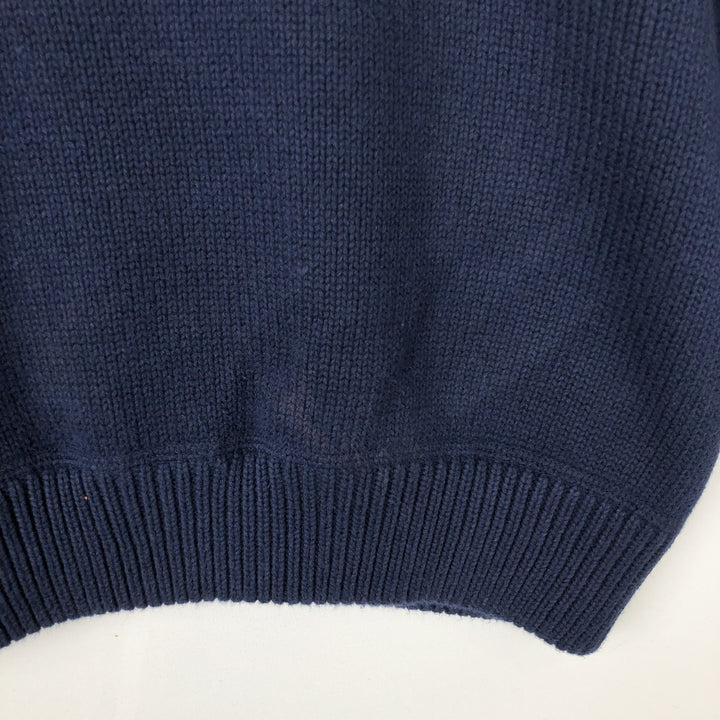 80s-90'S Eddie Bauer Black Tag Cotton Knit Sweater, Men's Size Small cotton navy blue type Vintage Second Hand