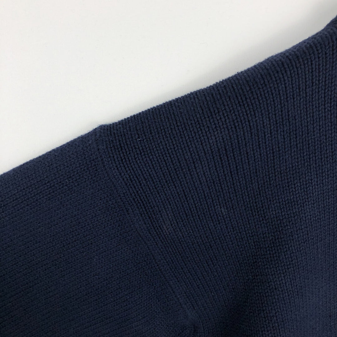 80s-90'S Eddie Bauer Black Tag Cotton Knit Sweater, Men's Size Small cotton navy blue type Vintage Second Hand