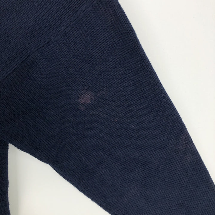 80s-90'S Eddie Bauer Black Tag Cotton Knit Sweater, Men's Size Small cotton navy blue type Vintage Second Hand