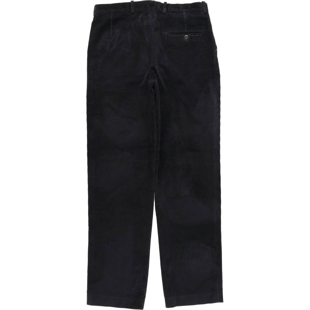 New Classic Two-pleat Corduroy Pants Men's Size W34 cotton Charcoal Vintage Second Hand