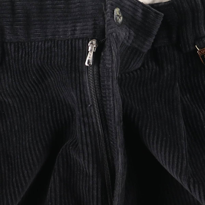 New Classic Two-pleat Corduroy Pants Men's Size W34 cotton Charcoal Vintage Second Hand
