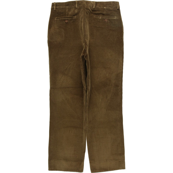 Emidio Tucci One-Tuck Corduroy Pants, Made in Spain, Men's Size W34 cotton brown type Vintage Second Hand