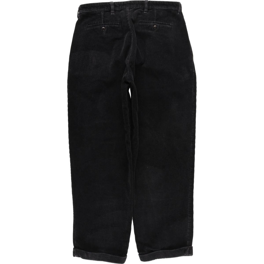 CLUB ROOM Two-pleat Corduroy Pants, Men's, W34 equivalent, Thick cotton black type Vintage Second Hand