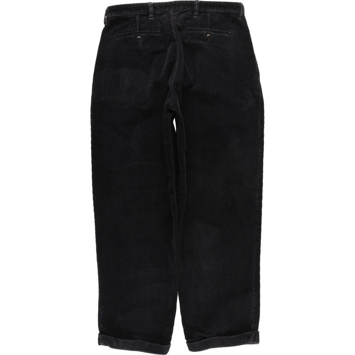 CLUB ROOM Two-pleat Corduroy Pants, Men's, W34 equivalent, Thick cotton black type Vintage Second Hand