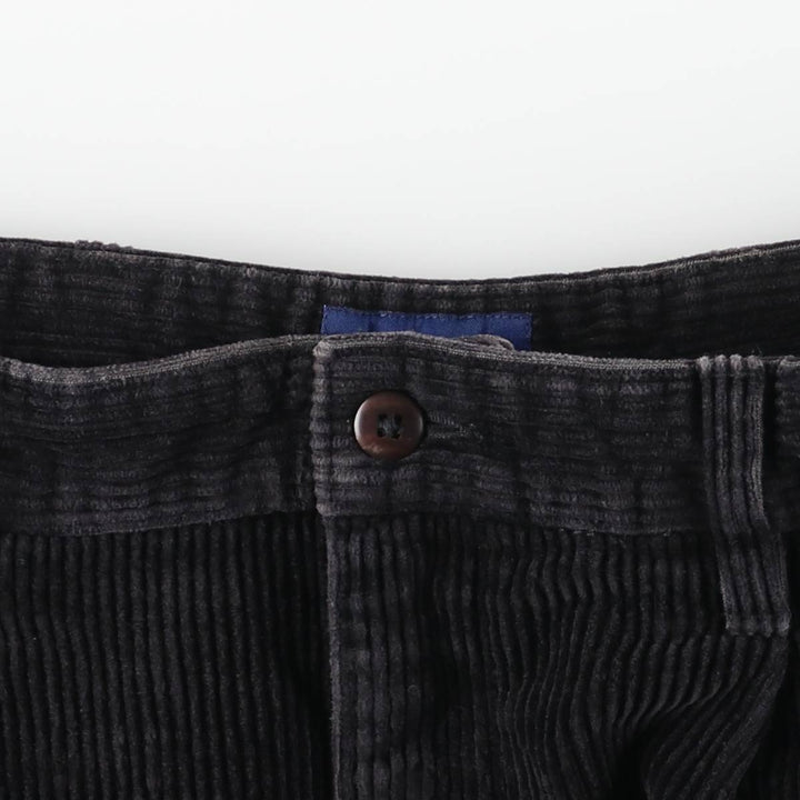 CLUB ROOM Two-pleat Corduroy Pants, Men's, W34 equivalent, Thick cotton black type Vintage Second Hand