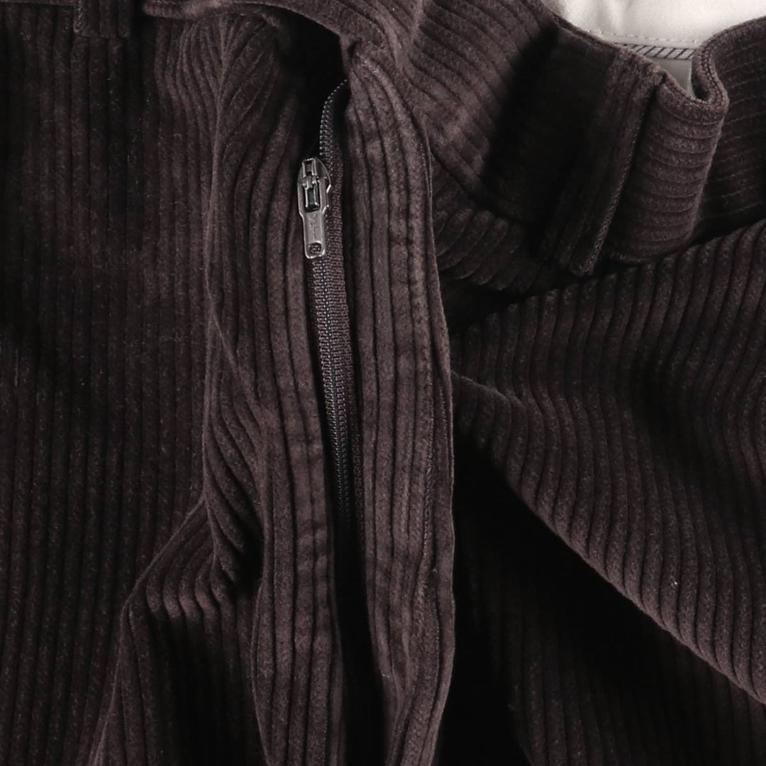 Marks and Spencer Wide Ribbed Corduroy Pants, Made in the UK, Men's, Size W34 cotton chocolate Vintage Second Hand