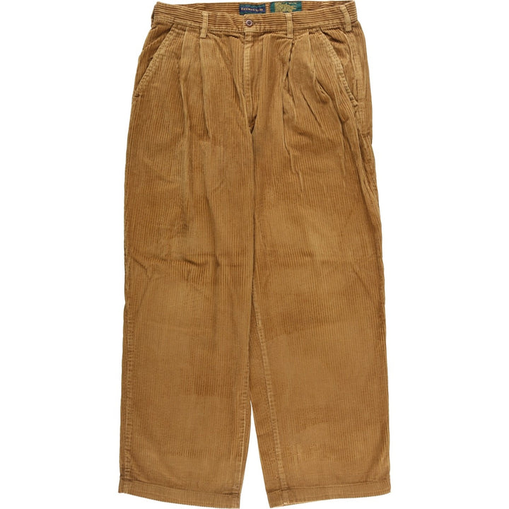 IZOD CLUB Two-pleat Corduroy Pants, Men's, Size 34 cotton beige type brown Vintage Second Hand