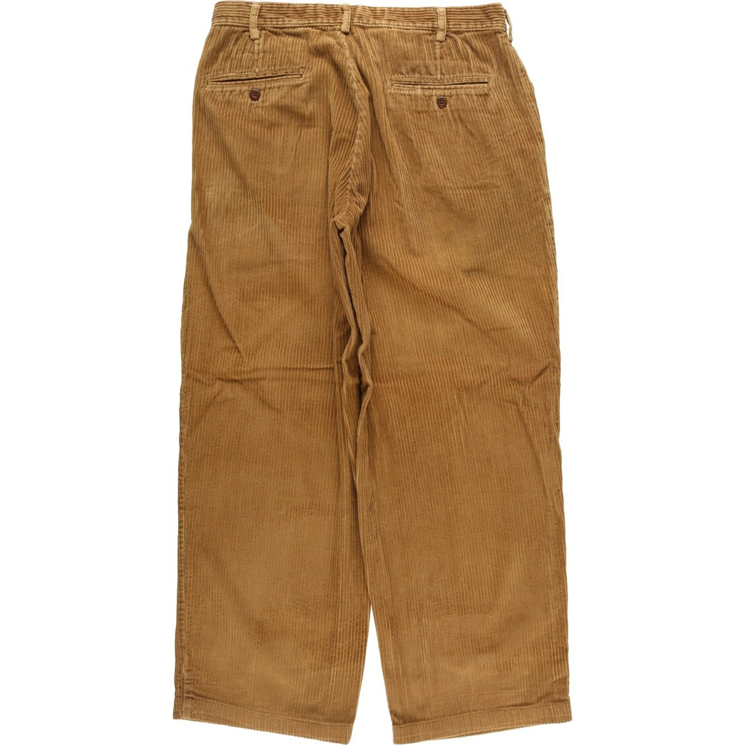 IZOD CLUB Two-pleat Corduroy Pants, Men's, Size 34 cotton beige type brown Vintage Second Hand