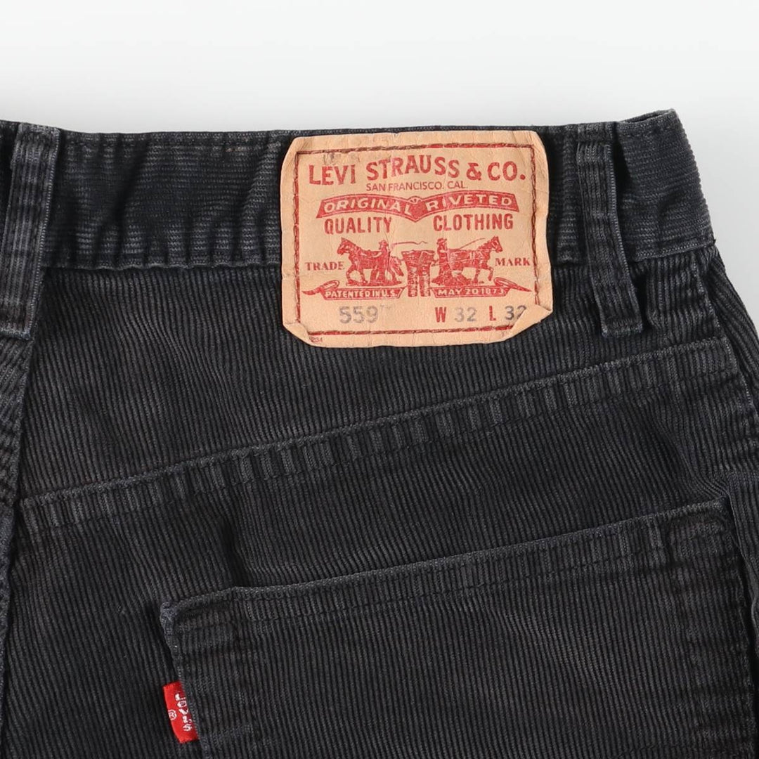 2000'S Levi's 559 Relaxed Straight Corduroy Pants, Men's, Size W32 cotton black type Vintage Second Hand