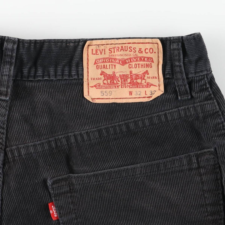 2000'S Levi's 559 Relaxed Straight Corduroy Pants, Men's, Size W32 cotton black type Vintage Second Hand