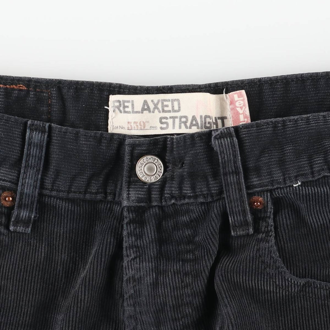 2000'S Levi's 559 Relaxed Straight Corduroy Pants, Men's, Size W32 cotton black type Vintage Second Hand