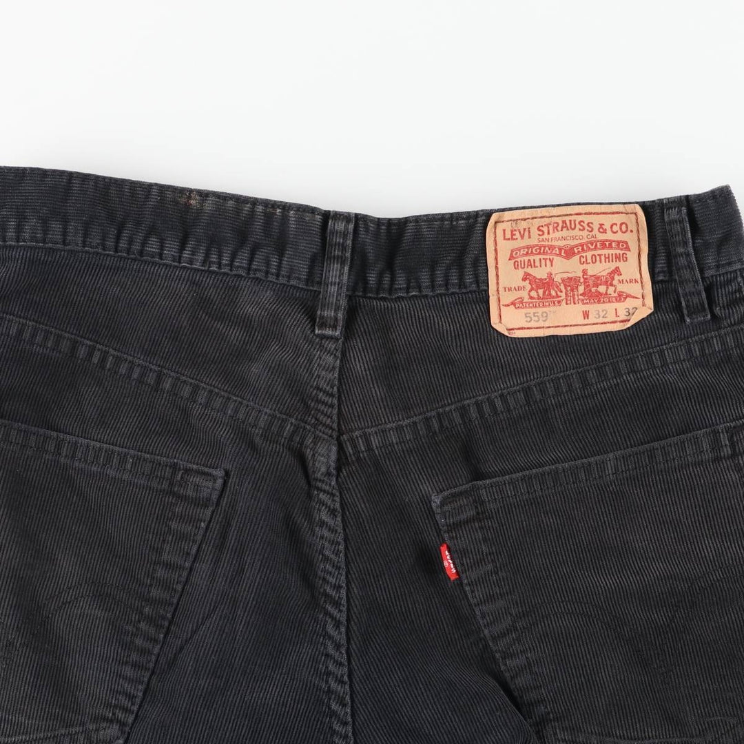 2000'S Levi's 559 Relaxed Straight Corduroy Pants, Men's, Size W32 cotton black type Vintage Second Hand