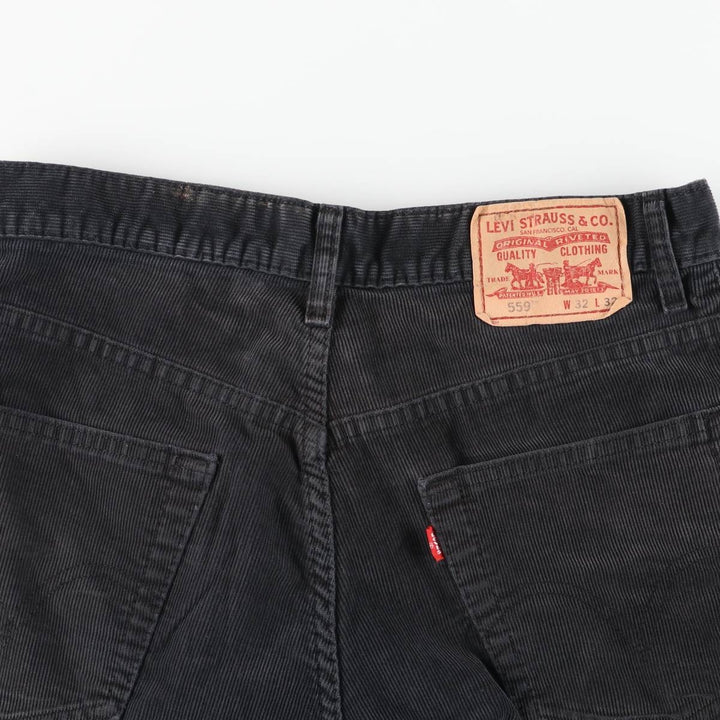 2000'S Levi's 559 Relaxed Straight Corduroy Pants, Men's, Size W32 cotton black type Vintage Second Hand