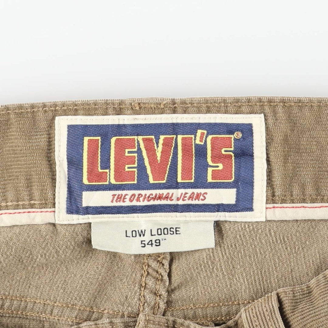 Levi's 549 Low Loose Corduroy Pants, Men's, Size 34 cotton beige type brown Vintage Second Hand