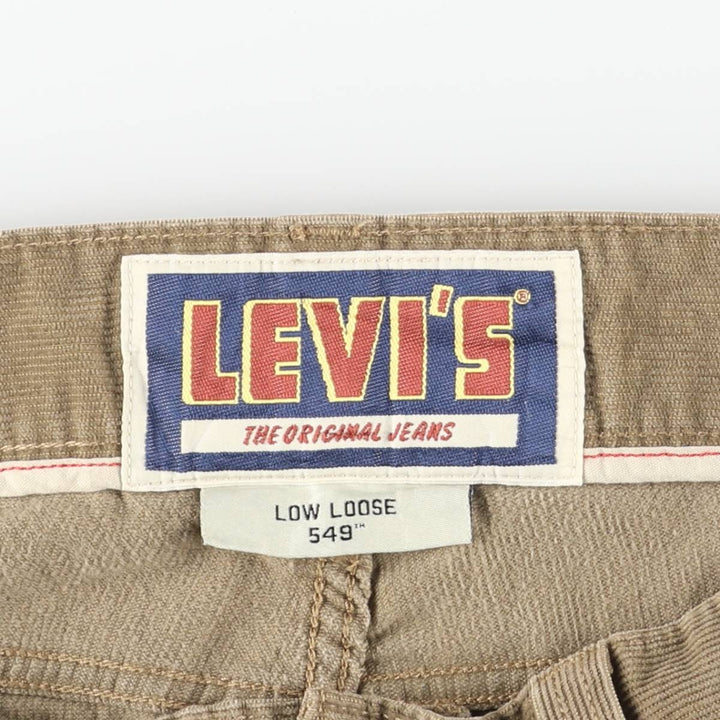 Levi's 549 Low Loose Corduroy Pants, Men's, Size 34 cotton beige type brown Vintage Second Hand