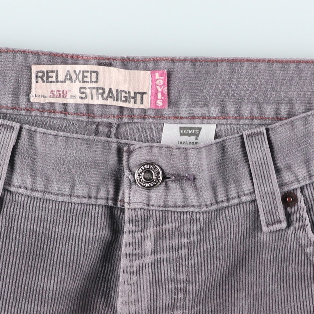 2000'S Levi's 559 Relaxed Straight Corduroy Pants, Men's, Size W36 cotton gray type Vintage Second Hand