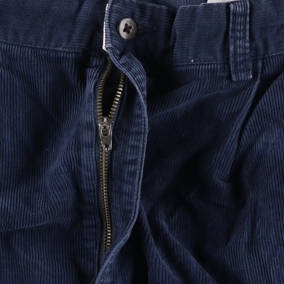 Ralph Lauren POLO by Ralph Lauren HAMMOND PANT, two-pleat corduroy pants, men's size W36. cotton navy blue type Vintage Second Hand