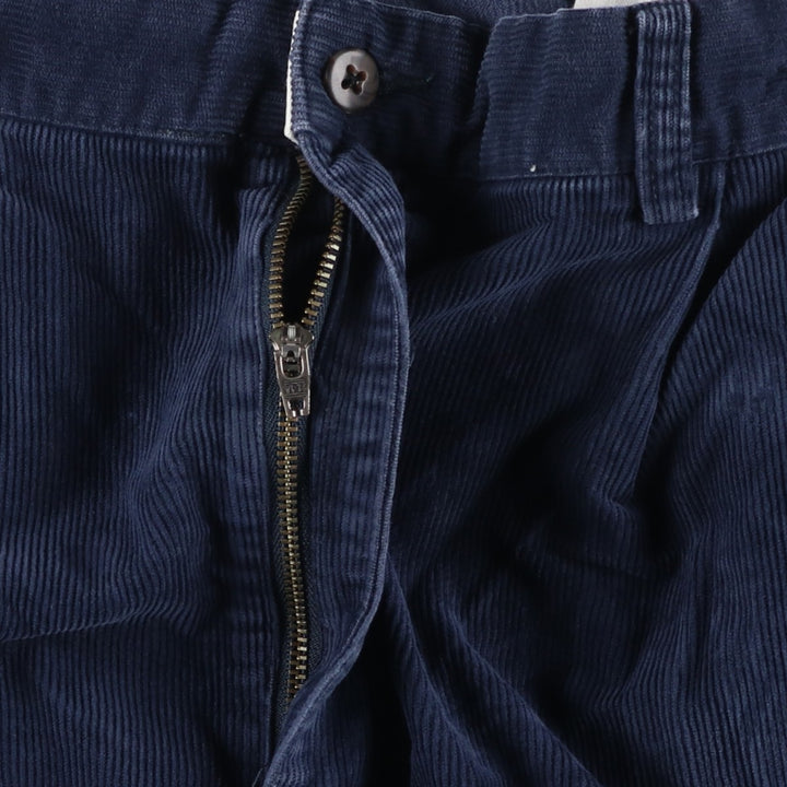 Ralph Lauren POLO by Ralph Lauren HAMMOND PANT, two-pleat corduroy pants, men's size W36. cotton navy blue type Vintage Second Hand