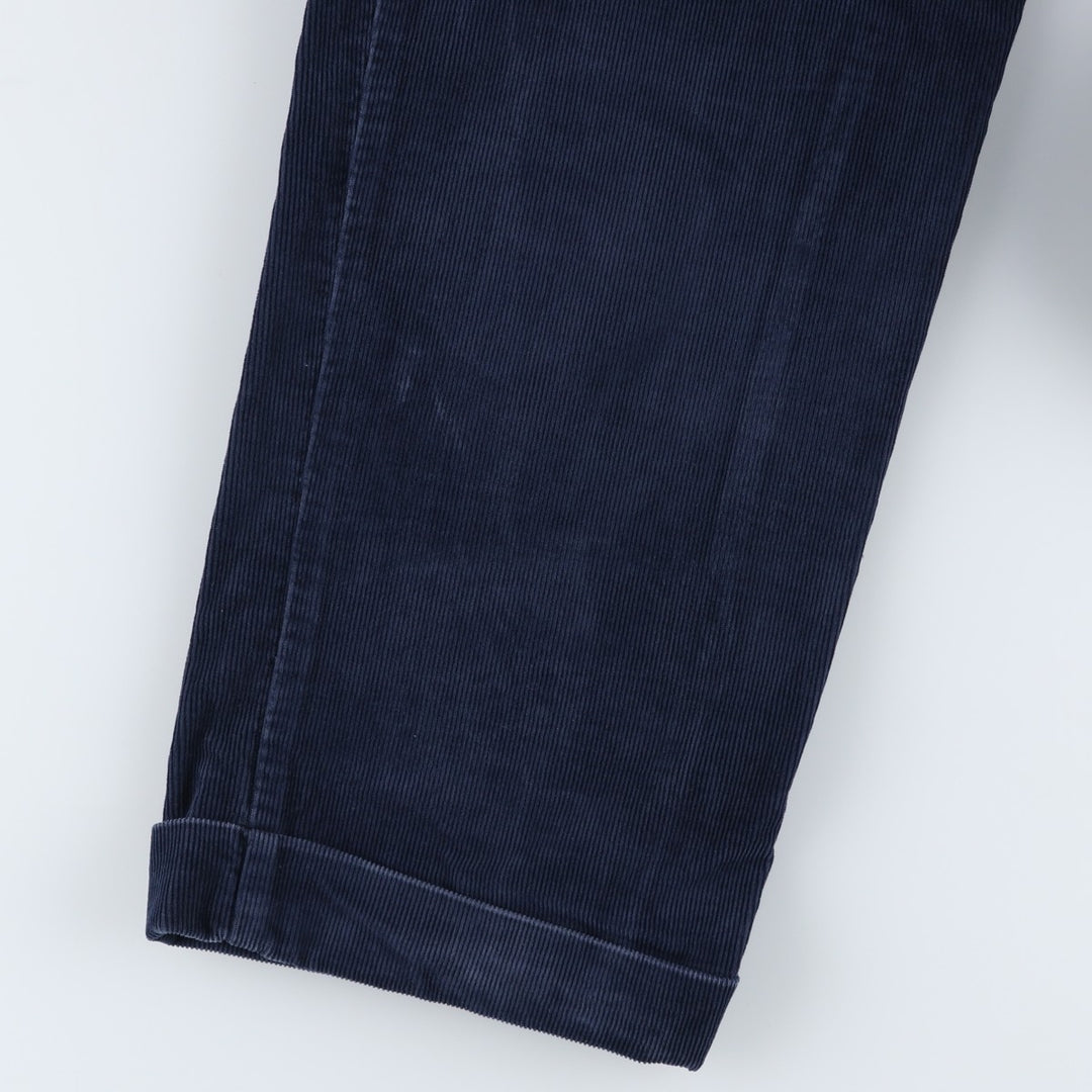Ralph Lauren POLO by Ralph Lauren HAMMOND PANT, two-pleat corduroy pants, men's size W36. cotton navy blue type Vintage Second Hand