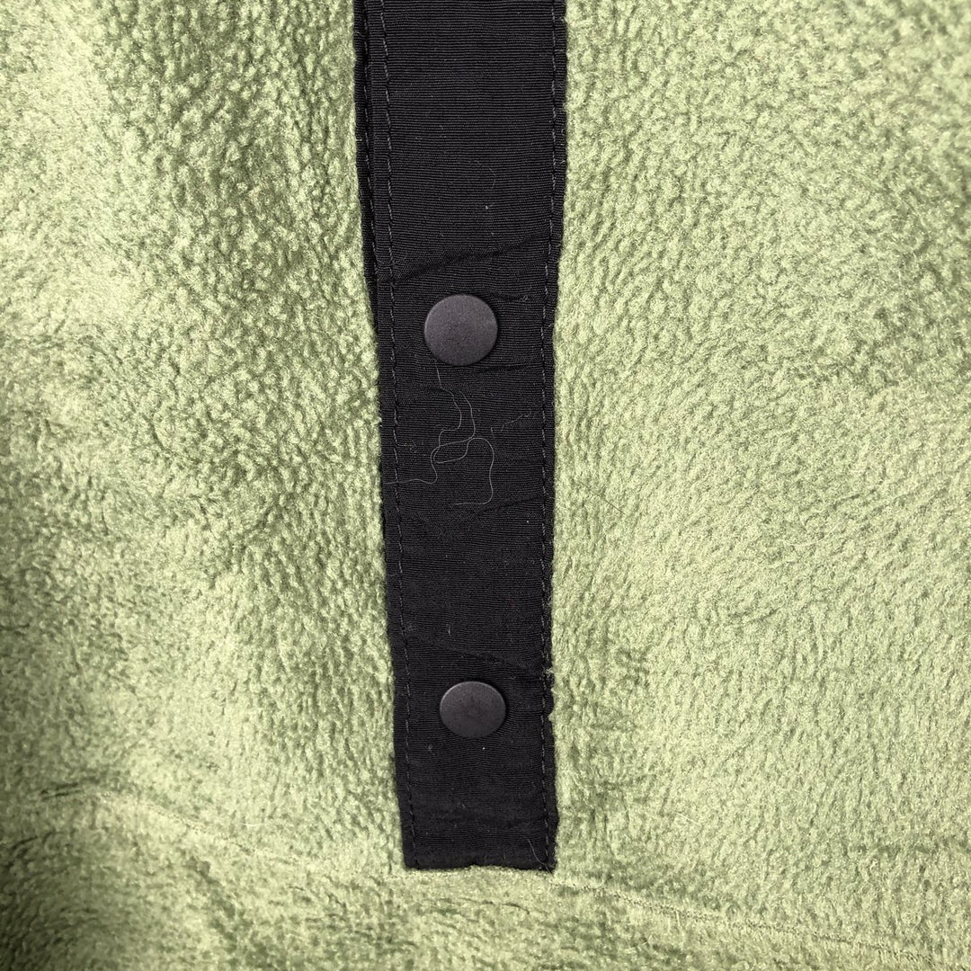 90s-00'S LLBean Half-Snap Fleece Pullover, Men's XXL polyester Khaki type Vintage Second Hand