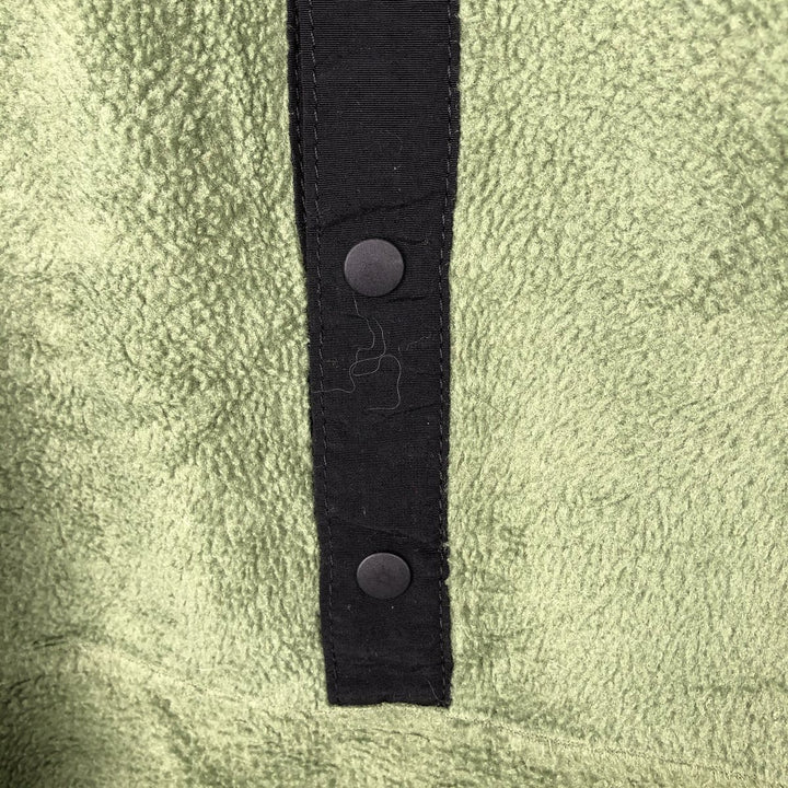 90s-00'S LLBean Half-Snap Fleece Pullover, Men's XXL polyester Khaki type Vintage Second Hand
