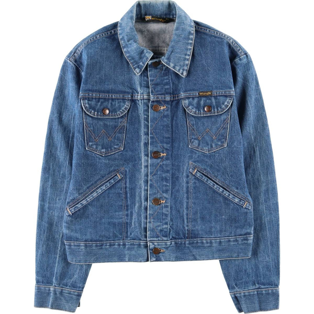 Vintage 70'S Wrangler denim jacket, denim jacket, men's size M cotton blue type Vintage Second Hand
