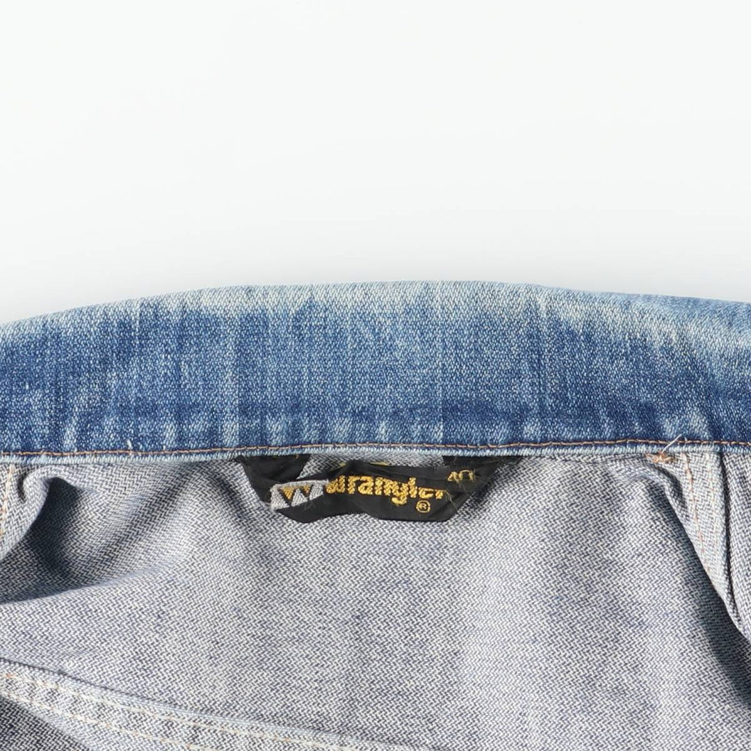 Vintage 70'S Wrangler denim jacket, denim jacket, men's size M cotton blue type Vintage Second Hand