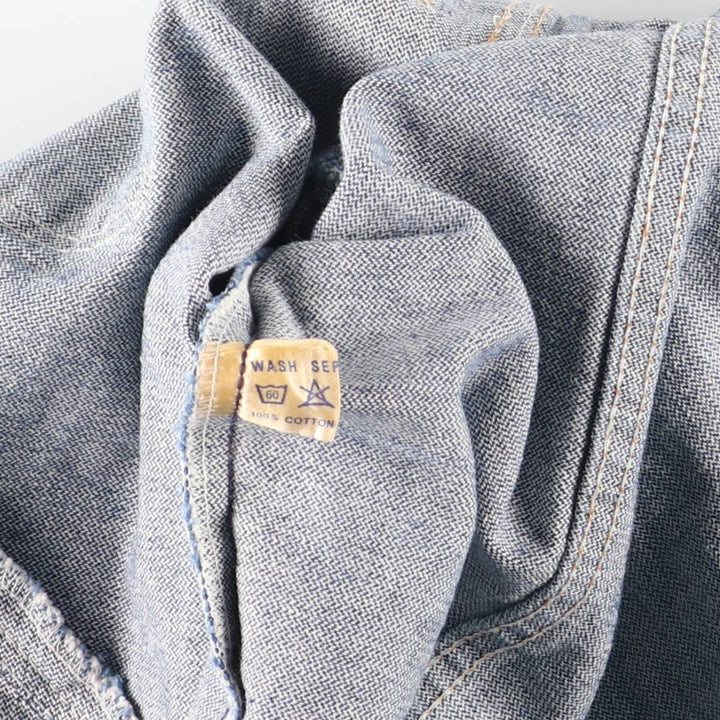 Vintage 70'S Wrangler denim jacket, denim jacket, men's size M cotton blue type Vintage Second Hand