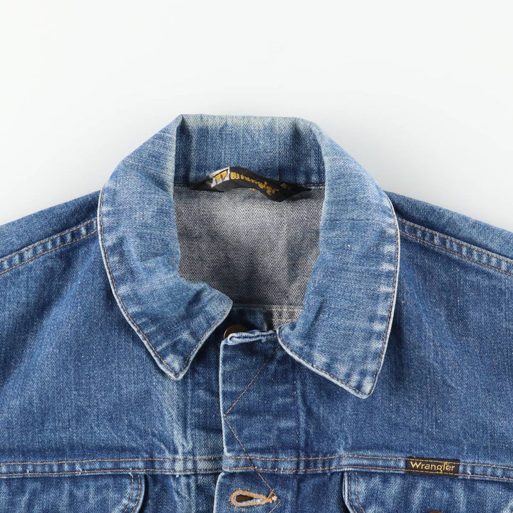 Vintage 70'S Wrangler denim jacket, denim jacket, men's size M cotton blue type Vintage Second Hand