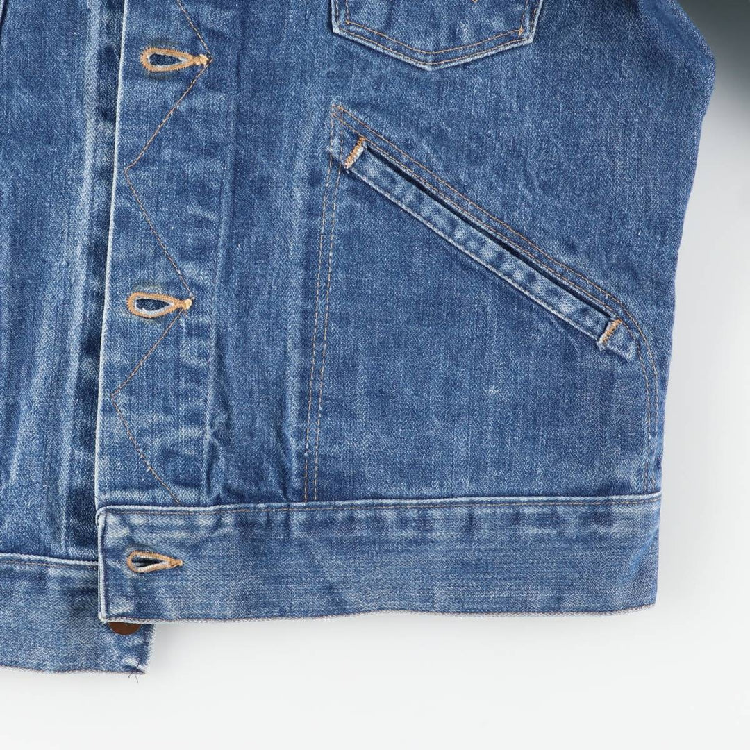 Vintage 70'S Wrangler denim jacket, denim jacket, men's size M cotton blue type Vintage Second Hand