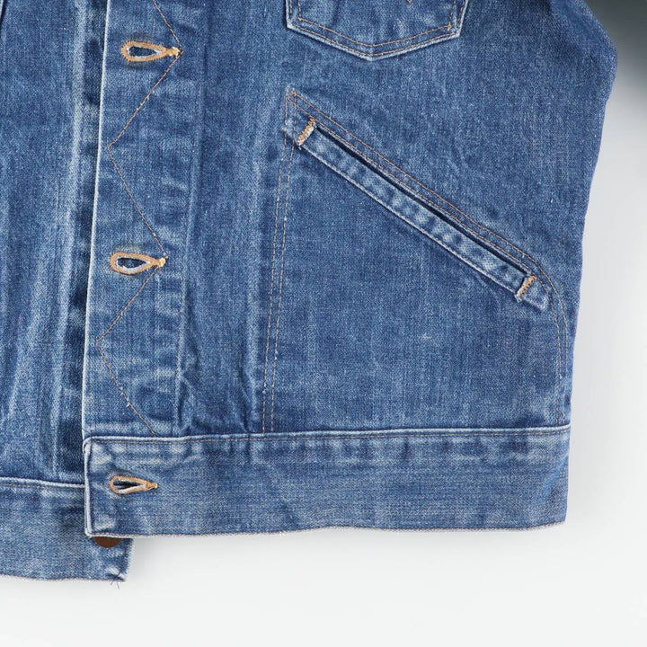 Vintage 70'S Wrangler denim jacket, denim jacket, men's size M cotton blue type Vintage Second Hand
