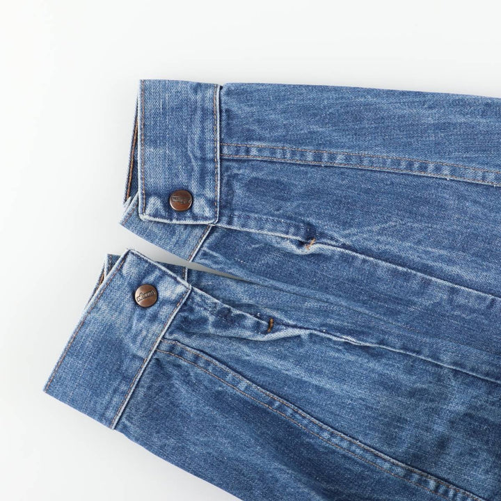 Vintage 70'S Wrangler denim jacket, denim jacket, men's size M cotton blue type Vintage Second Hand