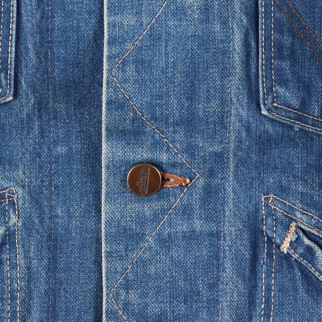 Vintage Wrangler denim jacket, size S, men's size S cotton blue type Vintage Second Hand