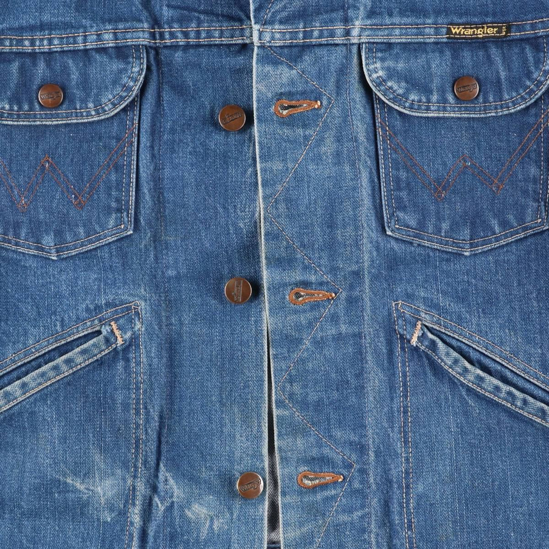 Vintage Wrangler denim jacket, size S, men's size S cotton blue type Vintage Second Hand