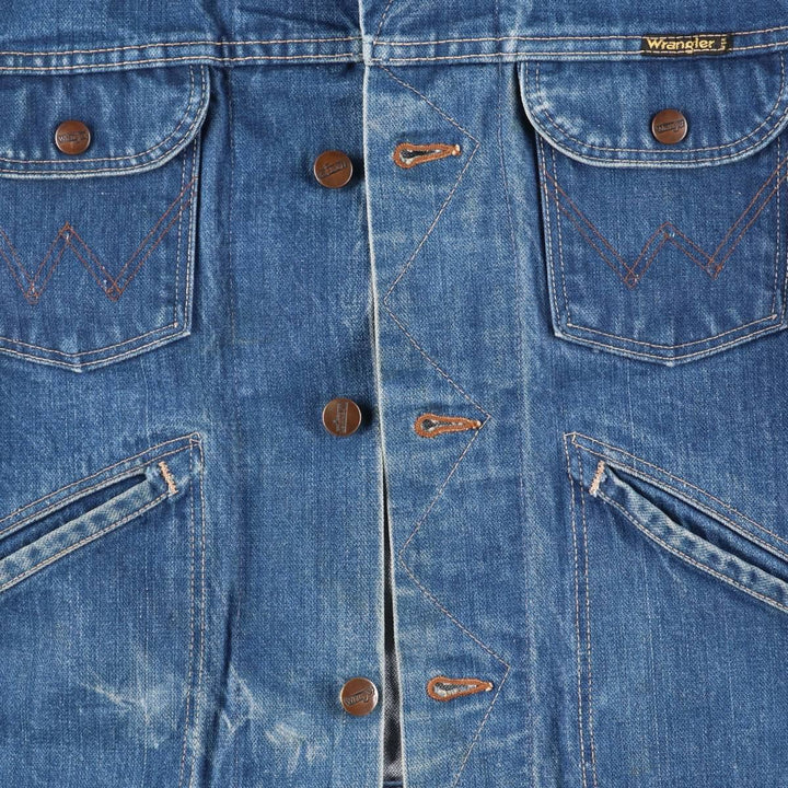 Vintage Wrangler denim jacket, size S, men's size S cotton blue type Vintage Second Hand