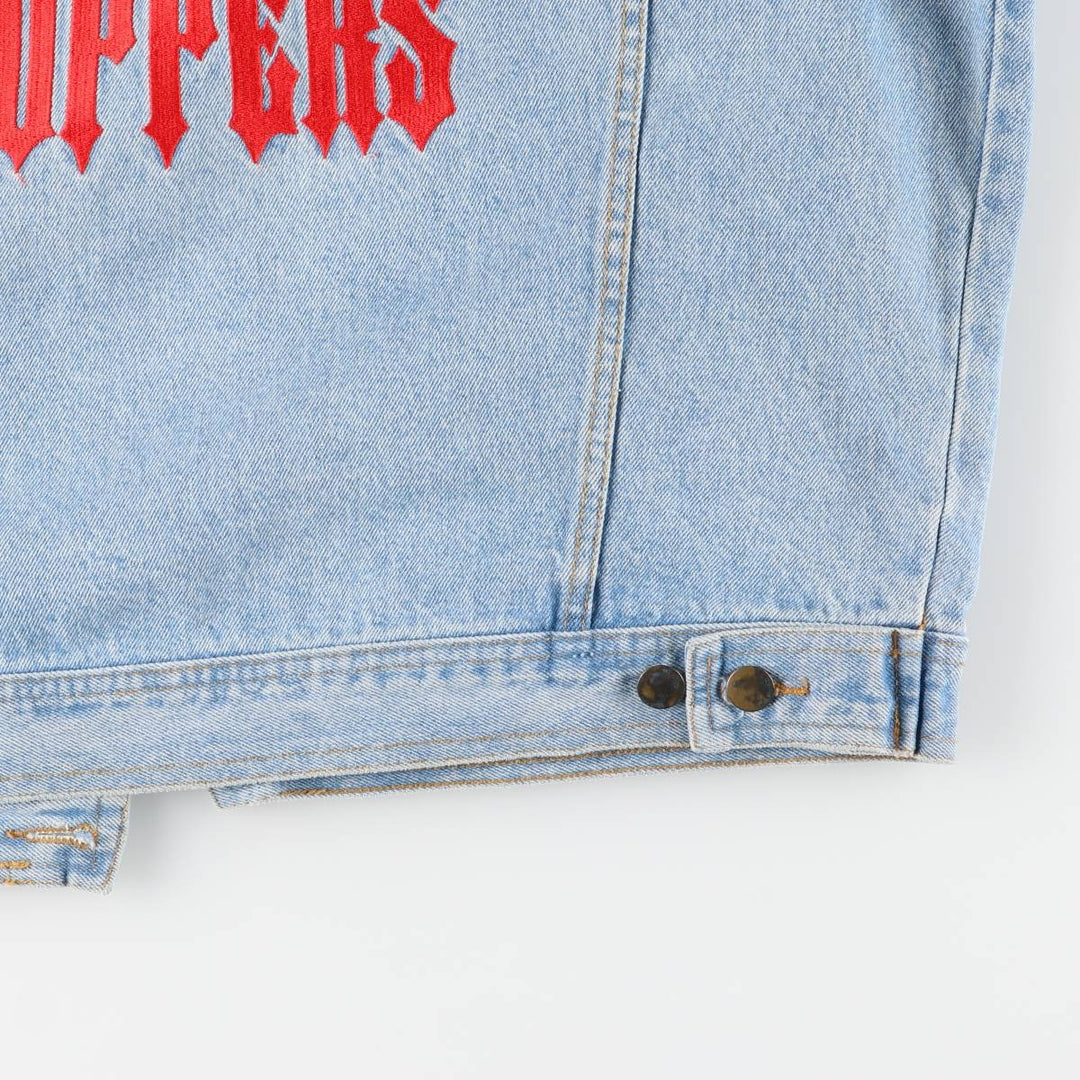 ORANGE COUNTY CHOPPERS Back Logo Denim Jacket, Men's Size L cotton blue type Vintage Second Hand