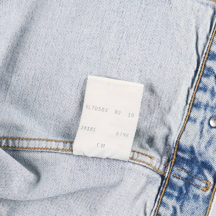 90'S Levi's 70503-0210 denim jacket, G-jacket, men's XL size, vintage cotton blue type Vintage Second Hand