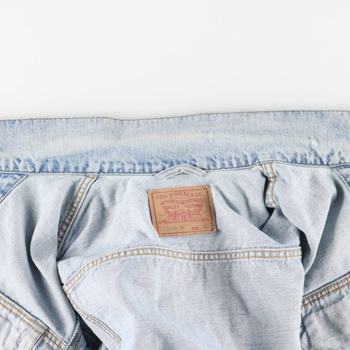90'S Levi's 70503-0210 denim jacket, G-jacket, men's XL size, vintage cotton blue type Vintage Second Hand
