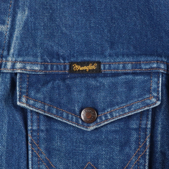 Vintage 90'S Wrangler denim jacket, size L, men's size L cotton blue type Vintage Second Hand