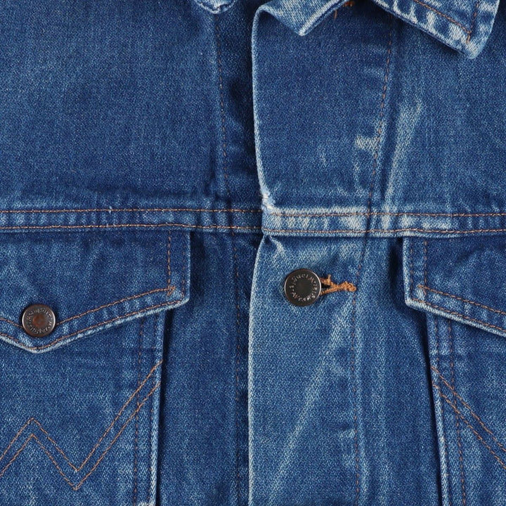 Vintage 90'S Wrangler denim jacket, size L, men's size L cotton blue type Vintage Second Hand