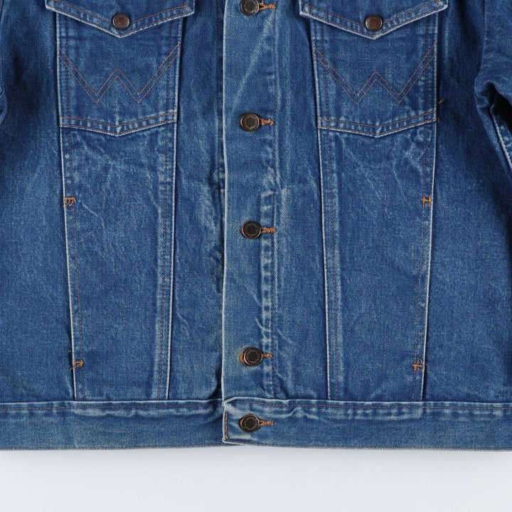 Vintage 90'S Wrangler denim jacket, size L, men's size L cotton blue type Vintage Second Hand