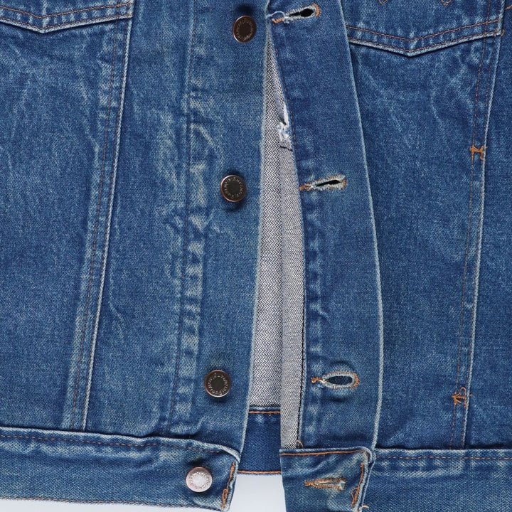 Vintage 90'S Wrangler denim jacket, size L, men's size L cotton blue type Vintage Second Hand