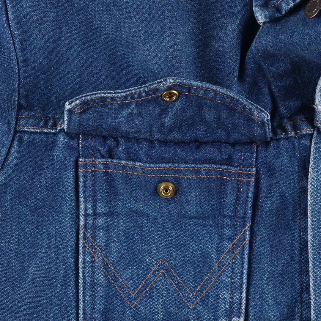 Vintage 90'S Wrangler denim jacket, size L, men's size L cotton blue type Vintage Second Hand