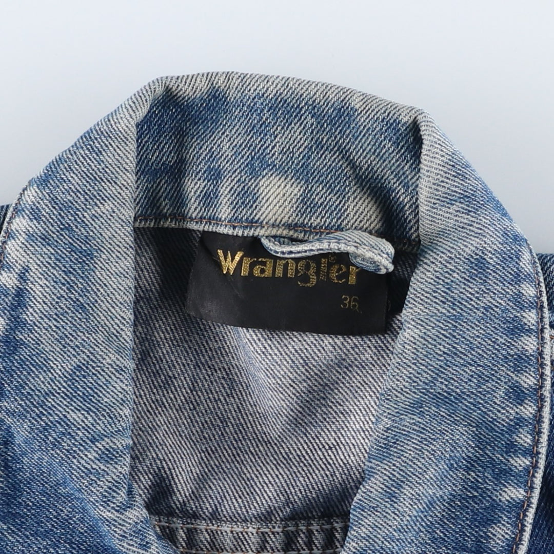 Vintage 1980'S Wrangler denim jacket, size S, men's cotton blue type Vintage Second Hand