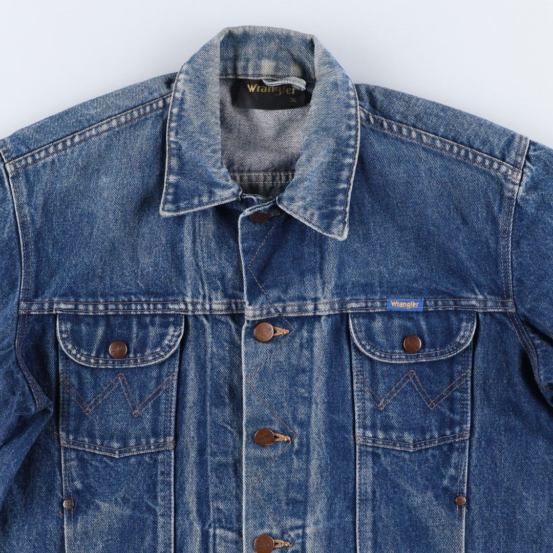 Vintage 1980'S Wrangler denim jacket, size S, men's cotton blue type Vintage Second Hand