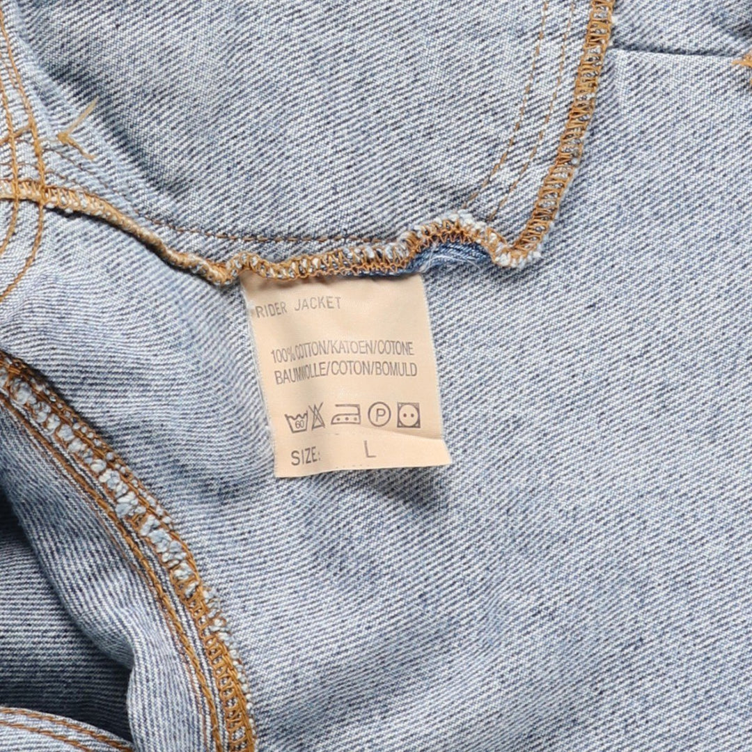 Vintage Lee Riders denim jacket from the 1980'S and 1990s, size L, men's size L. cotton blue type Vintage Second Hand