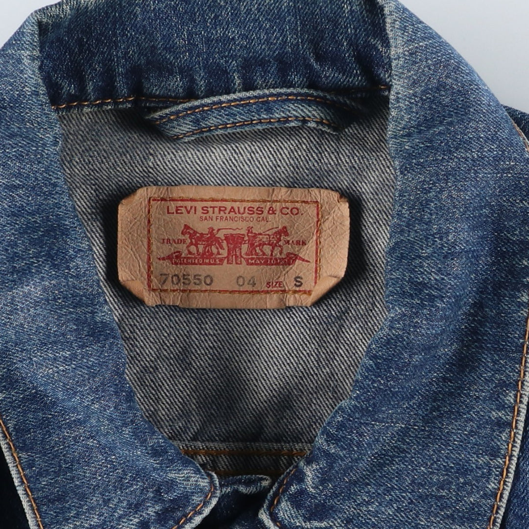 2000'S Levi's 70550-0414 Euro Model Denim Jacket, Men's Size Small cotton blue type Vintage Second Hand