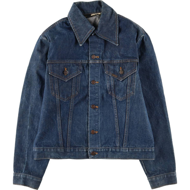 1970'S Sears ROEBUCKS WESTERN WEAR denim jacket, men's size M, lightweight, vintage cotton blue type Vintage Second Hand