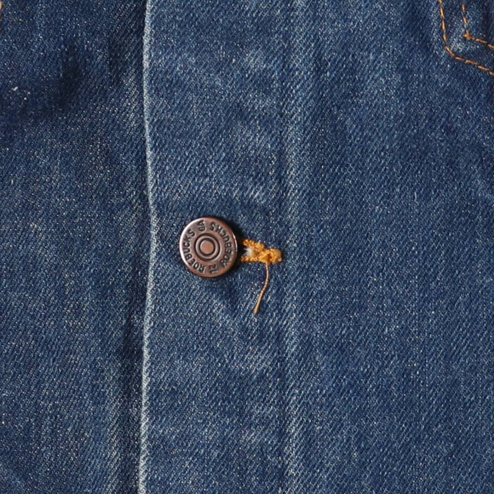1970'S Sears ROEBUCKS WESTERN WEAR denim jacket, men's size M, lightweight, vintage cotton blue type Vintage Second Hand