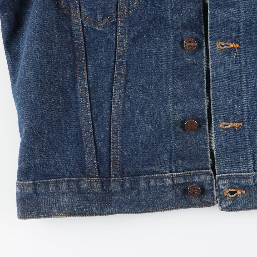 1970'S Sears ROEBUCKS WESTERN WEAR denim jacket, men's size M, lightweight, vintage cotton blue type Vintage Second Hand
